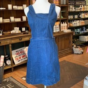 Madewell denim cutout dress with pockets